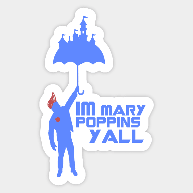 Yondu Poppins (Guardians of the Galaxy/Mary Poppins Mashup) Sticker by Network 1901